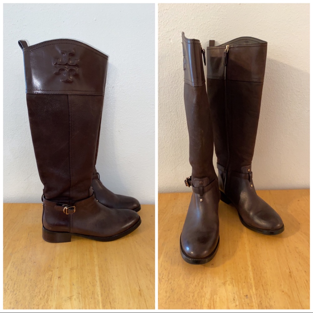 Tory Burch brown Simone boots SOLD